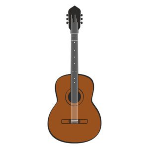 Classical Twelve String Guitar Vector Art