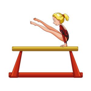 Red Clothes Women Gymnast