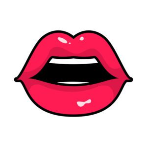 Appealing and Beguiling Lips Vector Art