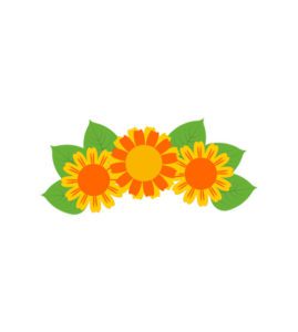 Eccentric Floral Mermaid Headband Vector Art