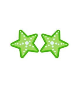 Fern Green Starfish Vector Art