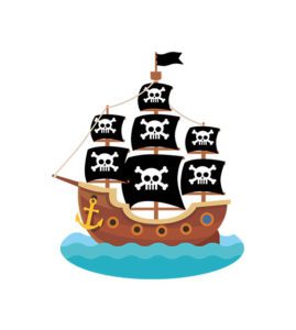 pirate ship vector