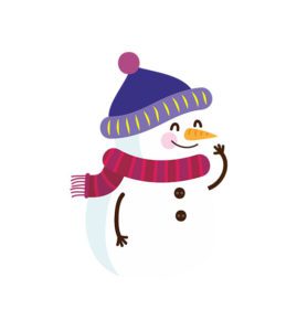 Muffler Snowman Vector