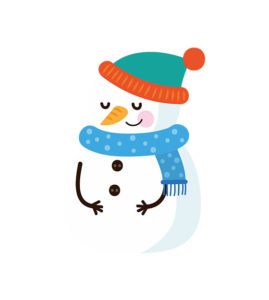 Muffler Snowman Vector Design