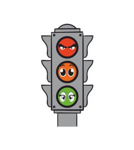 traffic signal light vector