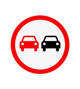 Overtake Sign Vector