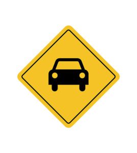 Car Traffic Sign Vector