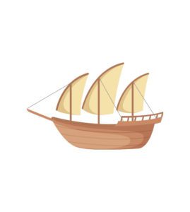 Gigantic Greek Ship Vector Art