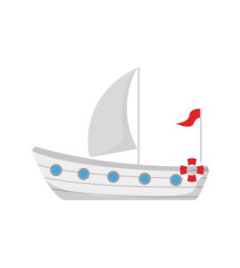 Captivating Lifeguard Boat Vector Art