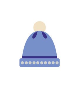 Alluring Winter Crochet Hat Vector Art