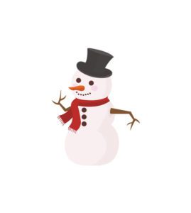 Adorable Zippy Snowman Vector Art