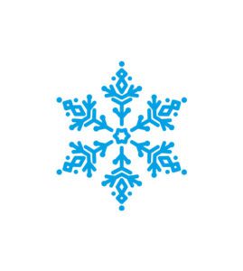 Detailed Blue Snowflake Vector Art
