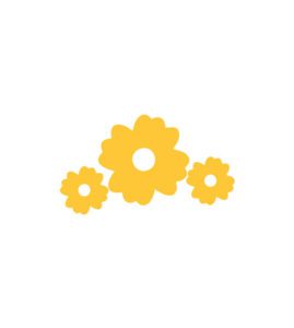 Yellow Color Bunch of Flowers Floral Pattern Vector Art