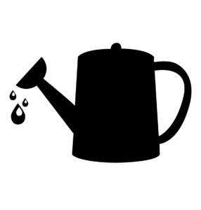 Watery Garden Hand Held Sprayer Silhouette Art