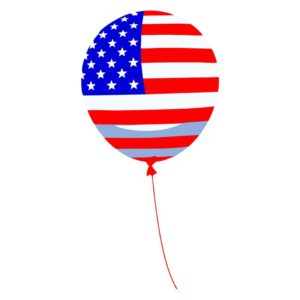 AMERICAN FLAG BALLOON VECTOR