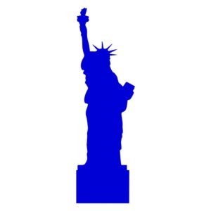 BLUE STATUE OF LIBERTY VECTOR