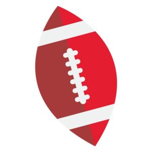 Red Colored Football Vector Art