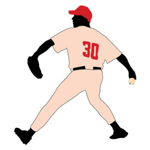 Dynamic Pitcher Baseball Vector Art