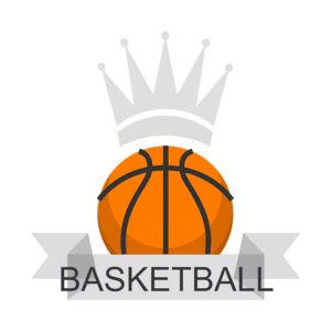 Elegant Basketball Crown Vector Art