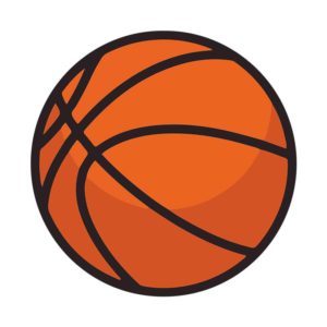 HALF TURN VIEW BASKETBALL VECTOR ART