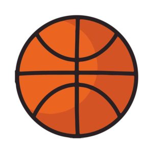 Basketball Front View Vector Art