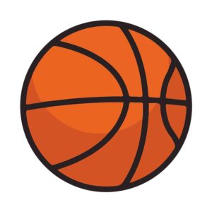 Basketball Turned Right Vector Art
