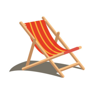 Colorful Beach Folding Chair Vector Art