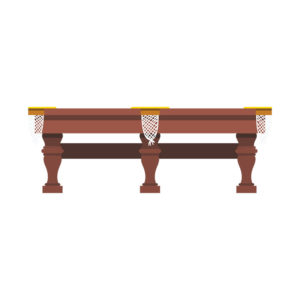 Symmetrical Snooker Table Vector Art