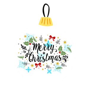 Captivating Merry Christmas Wish Bauble Vector Art