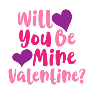 Cute Valentines Day Proposal Vector Art