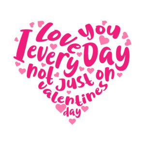 Colorful Heart Beguiling Valentines Day Quote Vector Art