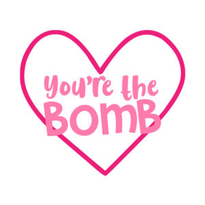 Alluring Youre The Bomb Valentines Day Saying Vector Art