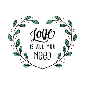 Enchanting Vines Border Love Vector Art