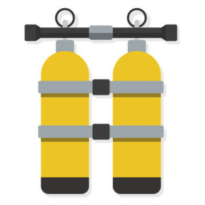 Mandatory Scuba Diving Oxygen Tank Vector Art