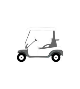 Electric Golf Club Cart Car Vector Art