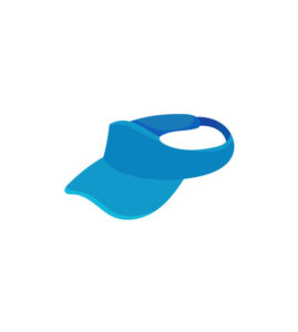 Blue Golf Visors Vector Art