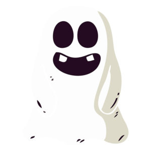 Broken Teeth Grinning Real Ghost Vector Art
