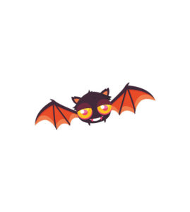Bloody Eyed Halloween Bat Vector Art