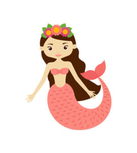 PINK MERMAID VECTOR DESIGN