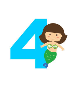 MERMAID NUMBER 4 VECTOR ART