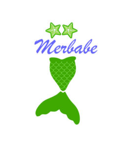 MERBABE NATURAL GREEN SHELL BRA MERMAID TAIL VECTOR ART