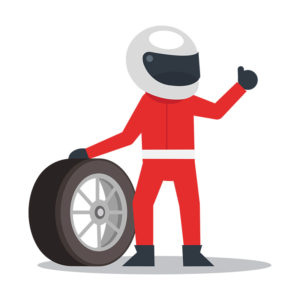 pit stop worker vector art