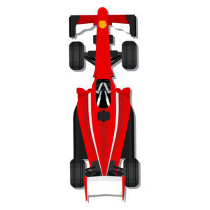 Red Racing Car Vector Art
