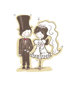 Bride & groom vector File