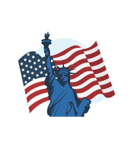 AMERICAN STATUE OF LIBERTY VECTOR