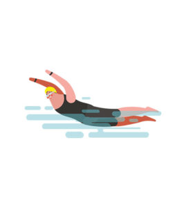 swimming man vector