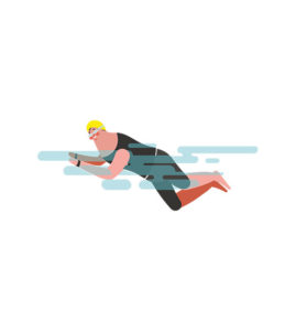 swimming man vector design