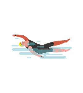 swimming man vector file