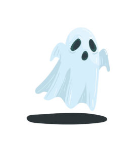 Booing Halloween Scary Ghost Vector Art