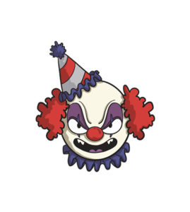 Demonic Halloween Pennywise Clown Vector Art